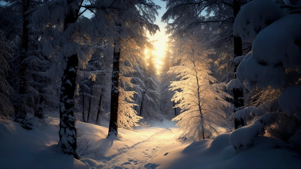 salju di tengah hutan sebagai simbol perfeksionis